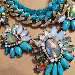 Chloe + Isabel Turquoise and Gold Necklace, Earrings. Necklace has 3 Looks!!
B1